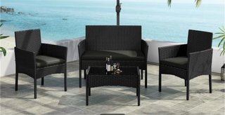 Conjunto de muebles de jardín 4 piezas