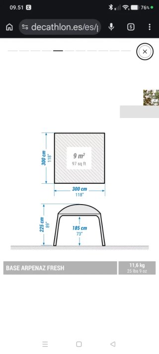 Carpa plegable Quechua