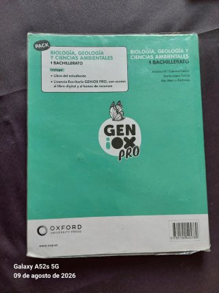 Libro de Biología,Geolog. y Cien. 1° Bach Oxford