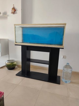 Acuario 120L con mesa y tapa cristal