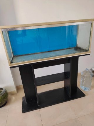 Acuario 120L con mesa y tapa cristal