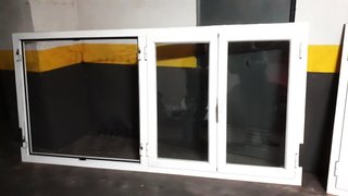 Ventanas de aluminio blanco con doble cristal