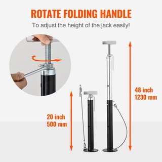 Supporti di Slittamento per Camper, Capacità 5000 lbs, Regolabile da 20" a 48", Stabilizzatori di Slittamento per Camper