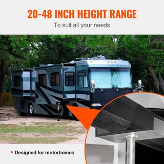 Supporti di Slittamento per Camper, Capacità 5000 lbs, Regolabile da 20" a 48", Stabilizzatori di Slittamento per Camper