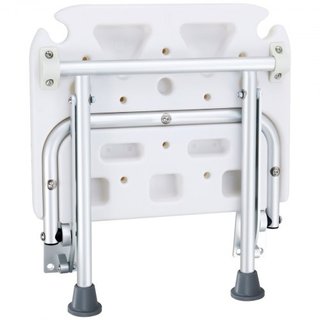 Asiento de Ducha Plegable de PE, 15.7'' x 14.8'' Desplegado, Banco de Ducha Montado en la Pared que se Pliega con Capacidad de Carga de 500 lbs, Silla de Ducha Plegable que Ahorra Espacio para Anc...
