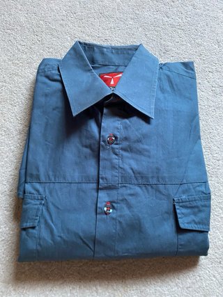 Camicia uomo Payper blu petrolio manica lunga XL