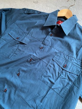 Camicia uomo Payper blu petrolio manica lunga XL