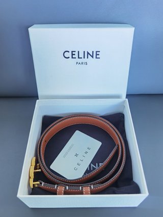 Celine cinturón triomphe piel nuevo completo