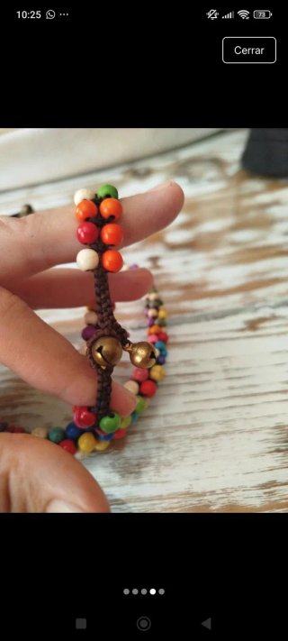 Conjunto collar y pulsera macramé solidario