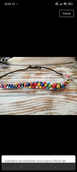Conjunto collar y pulsera macramé solidario