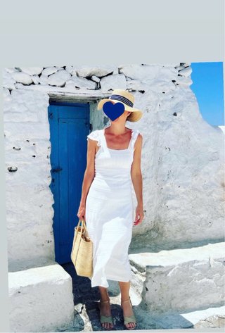 Vestido Sezane blanco romántico