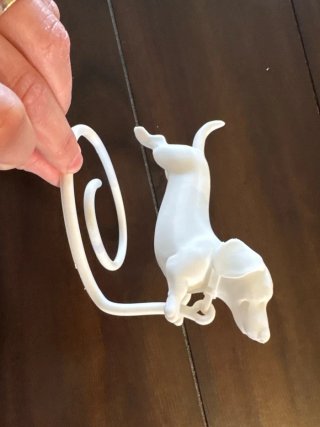 Decoración perro salchicha negro