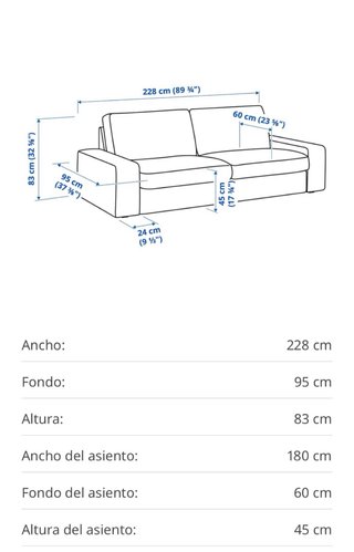 Sofá Kivik Ikea 3 plazas