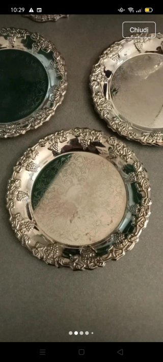 Sottobicchieri e monofiore in silver e cristallo