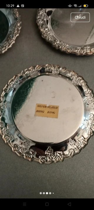 Sottobicchieri e monofiore in silver e cristallo