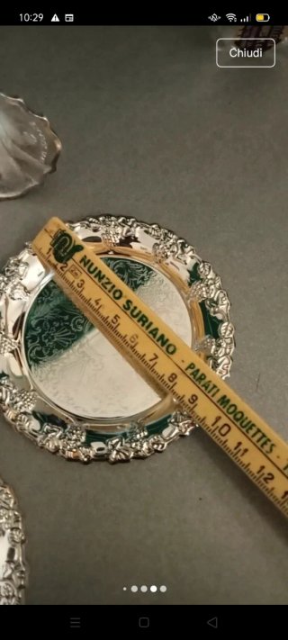 Sottobicchieri e monofiore in silver e cristallo