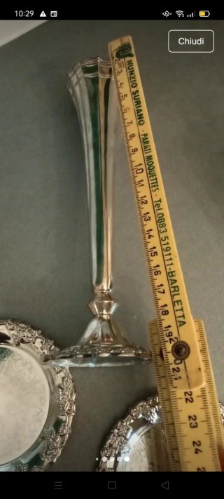 Sottobicchieri e monofiore in silver e cristallo