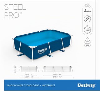 Piscina Bestway 2.59m x 1.70m x 61cm