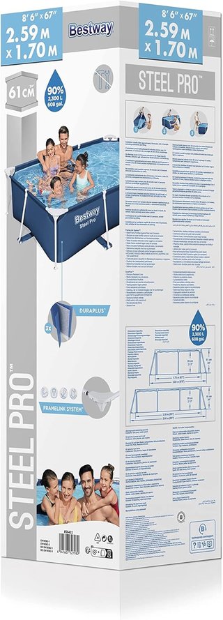 Piscina Bestway 2.59m x 1.70m x 61cm