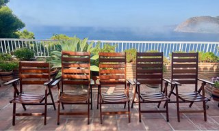 5 Sillas de Madera Plegables Terraza y Jardin