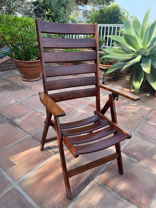 5 Sillas de Madera Plegables Terraza y Jardin