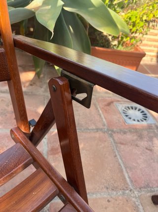 5 Sillas de Madera Plegables Terraza y Jardin