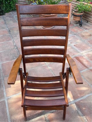 5 Sillas de Madera Plegables Terraza y Jardin