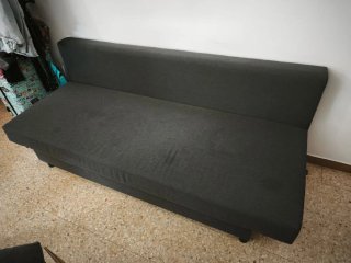 Sofá Cama 3 Plazas Knisa Grisáceo