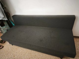 Sofá Cama 3 Plazas Knisa Grisáceo
