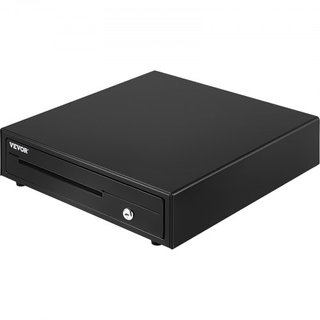 Cajón de Caja Registradora, 33 cm 12 V, para Sistema POS con 4 Bandejas de Billetes y 5 Bandejas de Monedas, Compartimento de Monedas Extraíble y 2 Llaves Incluidas, Cable RJ11/RJ12 para Supermerc...