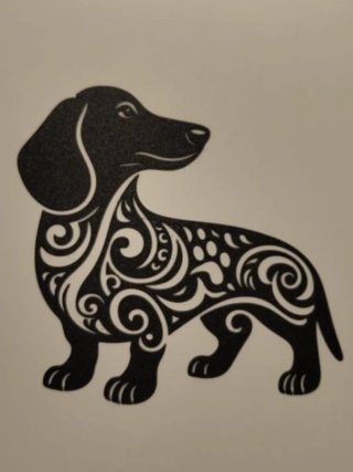 Decoración Perro Teckel Salchicha Negro