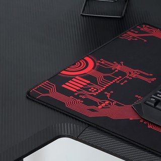 Escritorio Gaming Con Gancho para Auriculares, Escritorio para Ordenador Con Porta Tazas, Soporte para Gamepad y Alfombrilla, Negro, 168X109X78Cm