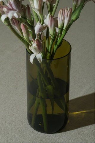 Jarrón Botella Vino Artesanal Verde