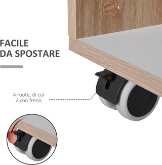 Carro De Cocina Con Ruedas, Carro De Cocina Con Cajones Armario De Madera Aglomerada 78X39.5X88.5Cm