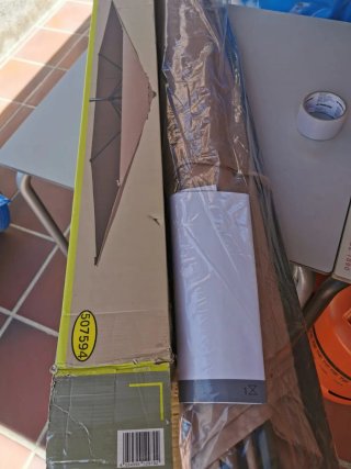 Sombrilla Jardín Beige 3m NUEVO