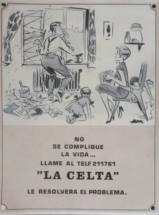 Cartel Publicitario Antiguo de La Celta