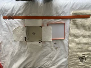 Cinturón Hermes Auténtico Naranja