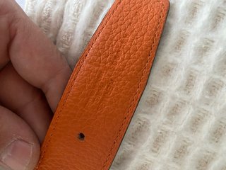 Cinturón Hermes Auténtico Naranja