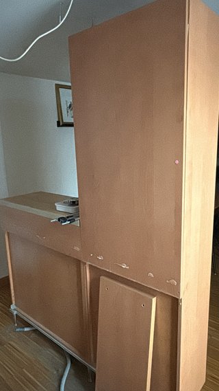 Mueble de cocina madera y metal