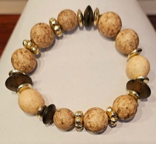 Bracciali donna legno beige e marrone