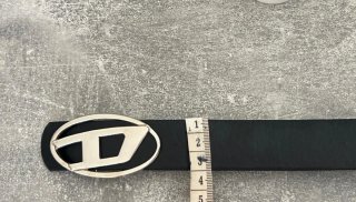 Cinturón Diesel Negro Hebilla Ovalada