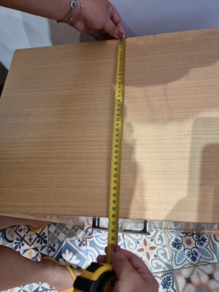 Mesita de noche madera y metal