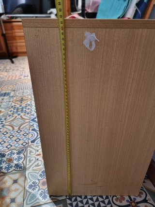 Mesita de noche madera y metal