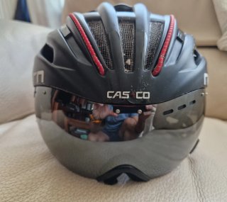 Casco Ciclismo Marca Cas-co Negro/Rojo