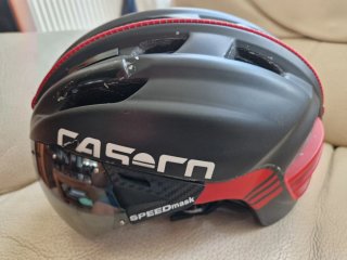 Casco Ciclismo Marca Cas-co Negro/Rojo
