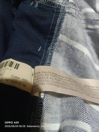 Mono Massimo Dutti Lino Rayas