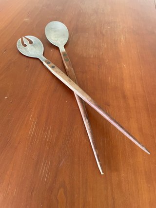 Juego de cubiertos para servir ensalada (vintage)