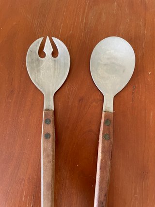 Juego de cubiertos para servir ensalada (vintage)