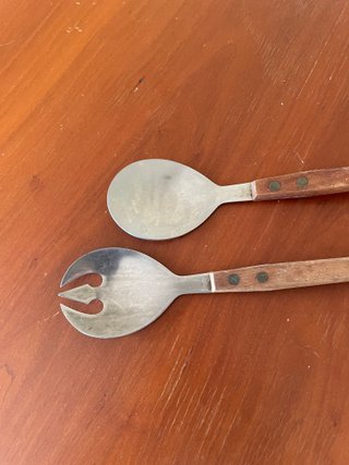 Juego de cubiertos para servir ensalada (vintage)