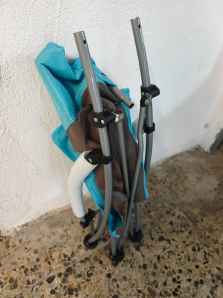 Silla Playa Plegable Garvee Azul/Gris